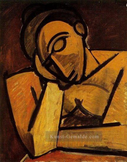 Büste der Frau accoudee Frau schlummern 1908 Kubismus Pablo Picasso Ölgemälde